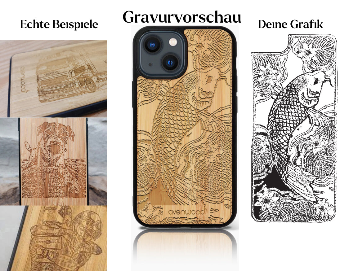 INDIVIDUELL iPhone 13 Mini Bambus-Kunststoff
